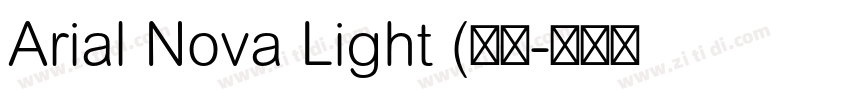 Arial Nova Light (标题字体转换